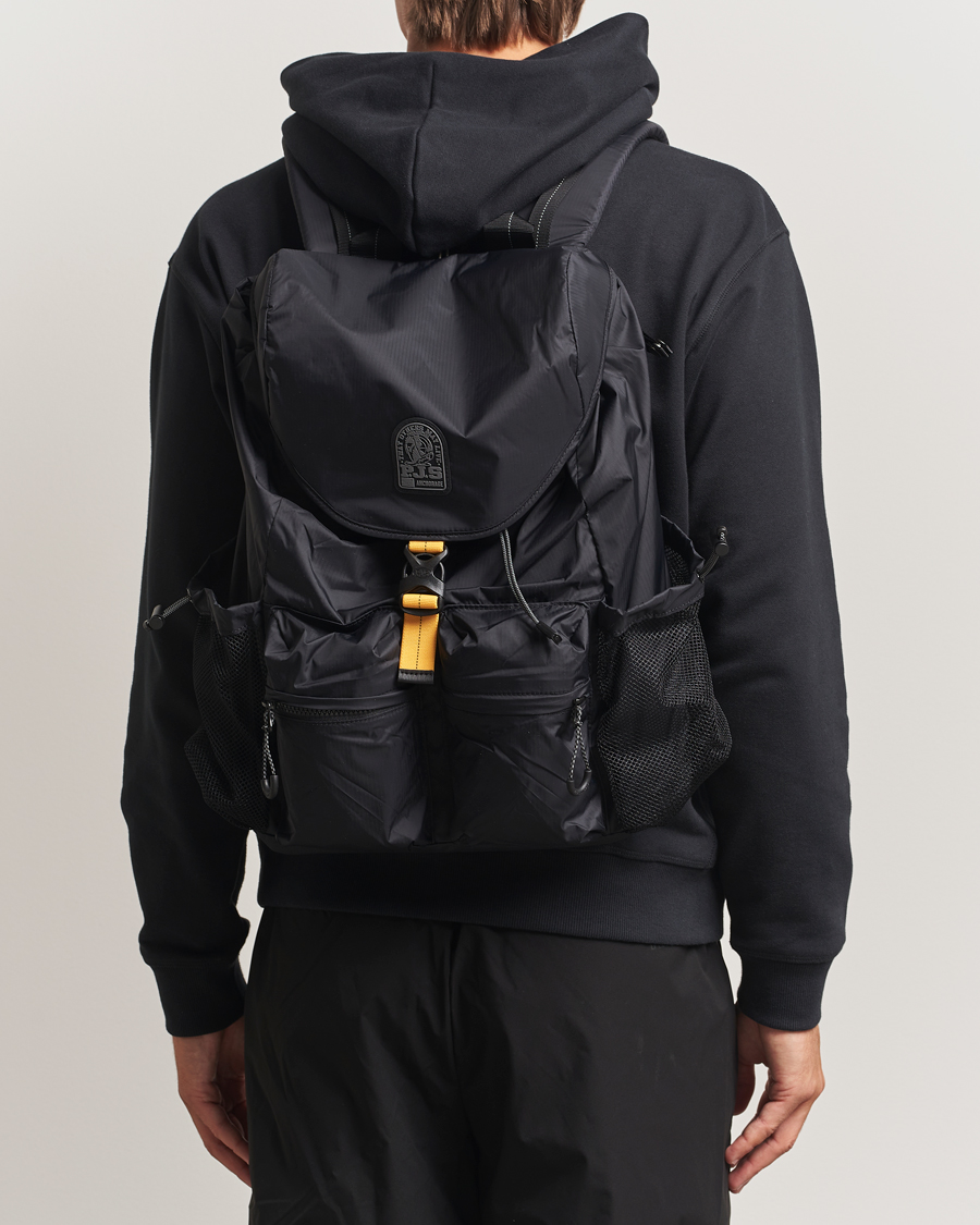 Men | Parajumpers Mitchel Nylon Ripstop Backpack Black | Parajumpers | Mitchel Nylon Ripstop Backpack Black