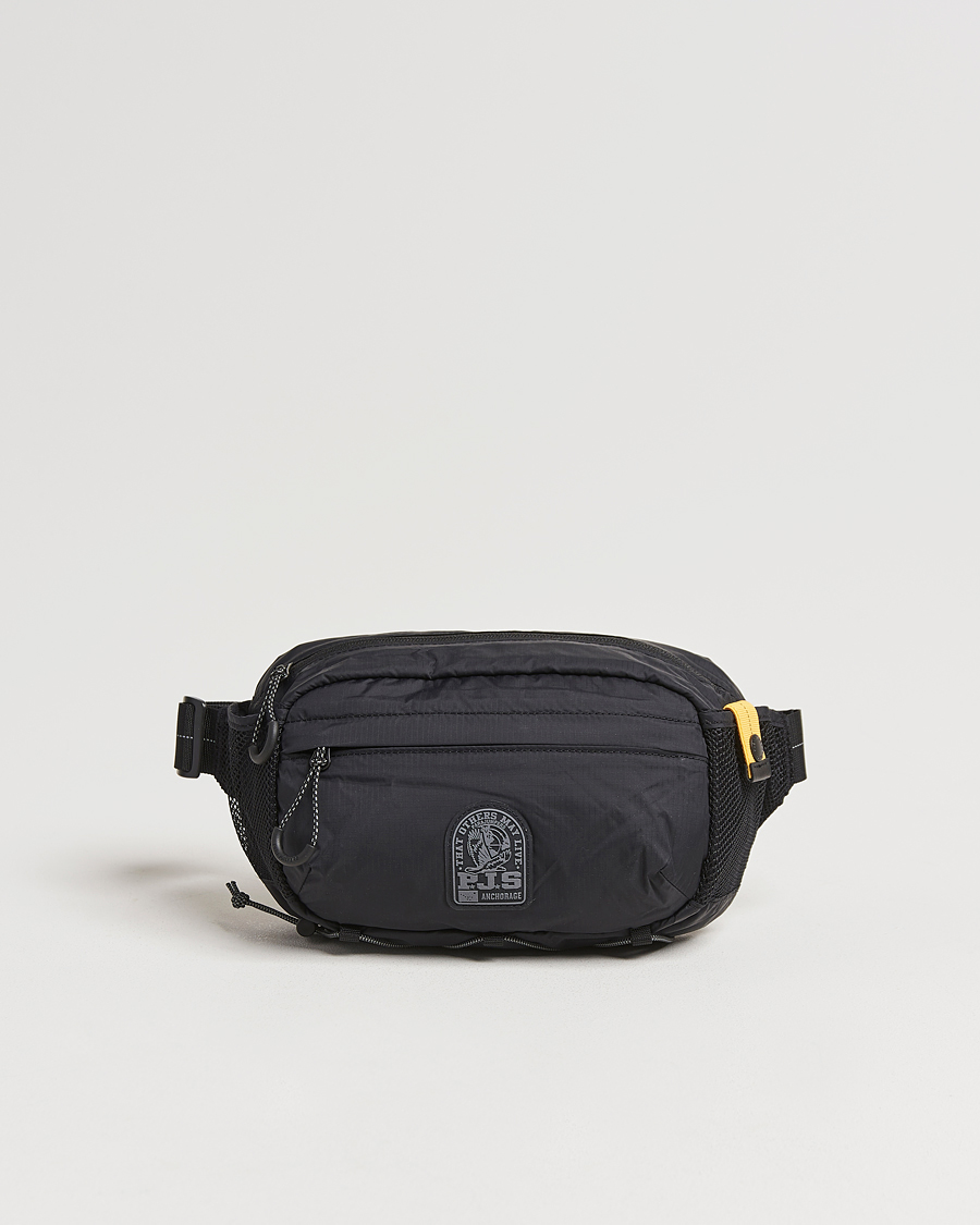 Men | Parajumpers Edric Nylon Ripstop Waistbag Black | Parajumpers | Edric Nylon Ripstop Waistbag Black