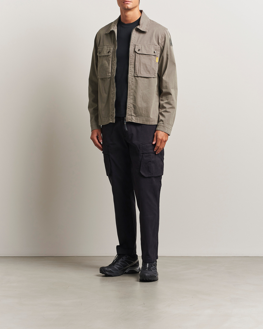 Men | Coats & Jackets | Parajumpers | Tel Garment Dyed Claimer Shirt Jacket Olive Grey