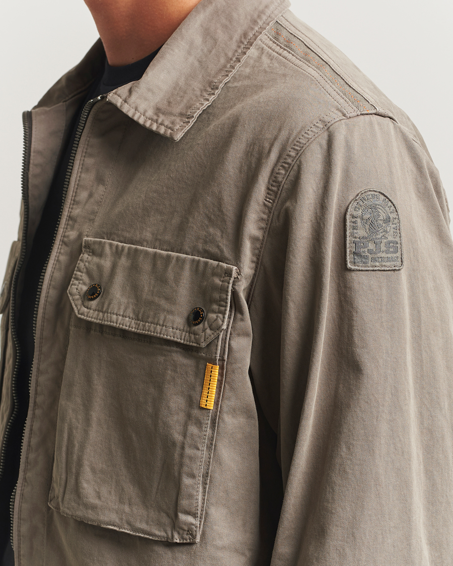 Men | Coats & Jackets | Parajumpers | Tel Garment Dyed Claimer Shirt Jacket Olive Grey