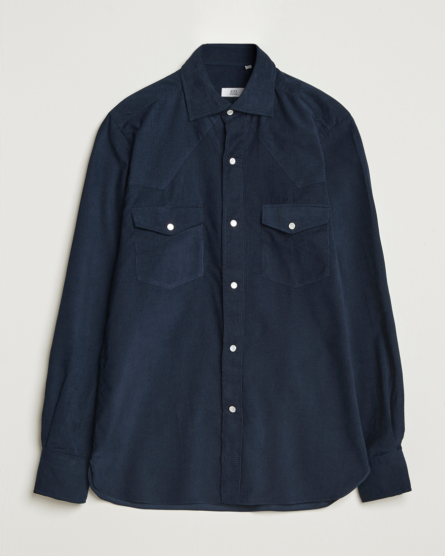 Men | Shirts | 100Hands | Western Cord Shirt Navy