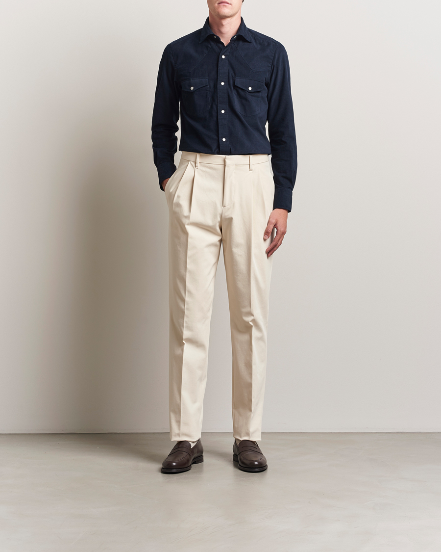 Men | Shirts | 100Hands | Western Cord Shirt Navy