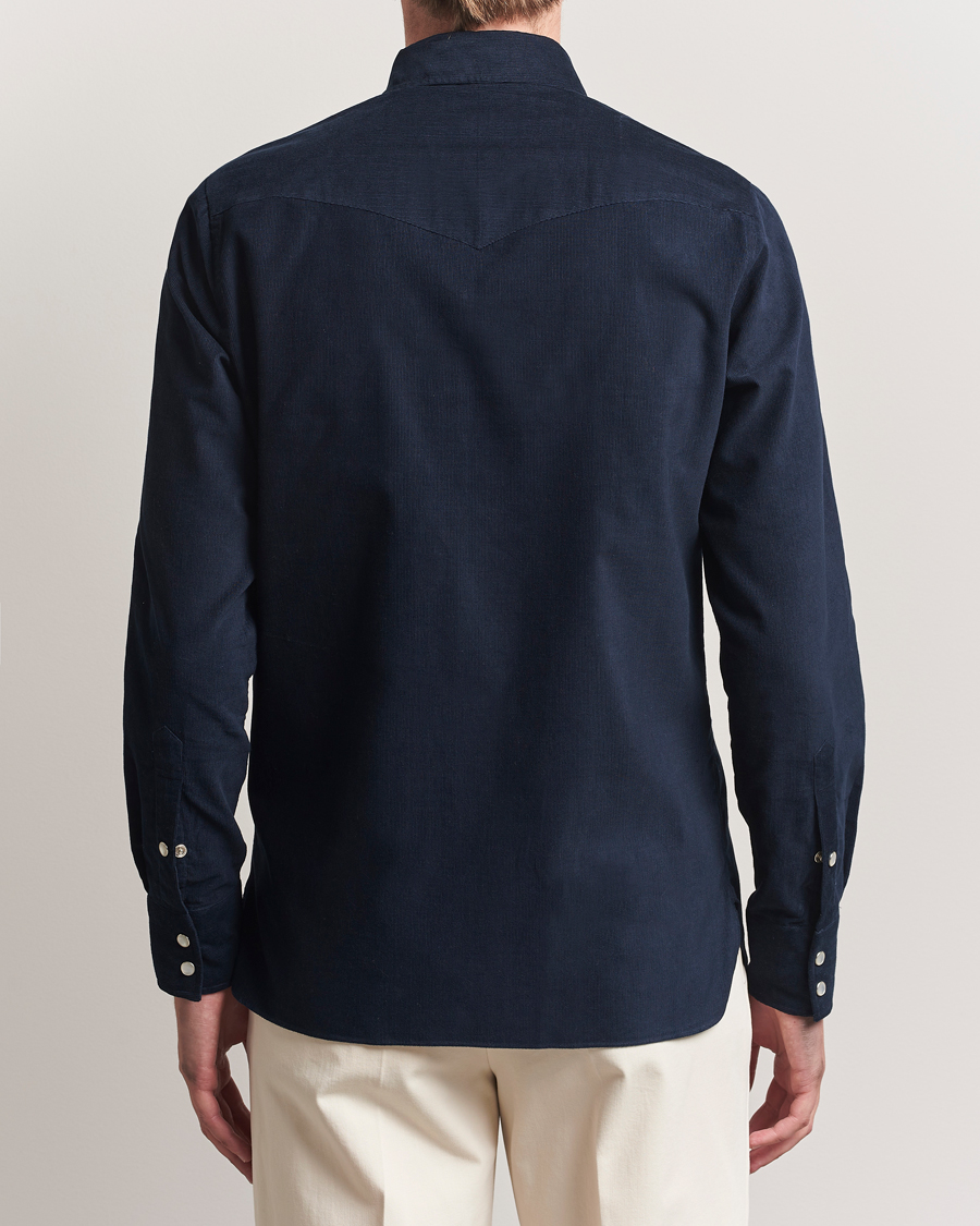Men | Shirts | 100Hands | Western Cord Shirt Navy