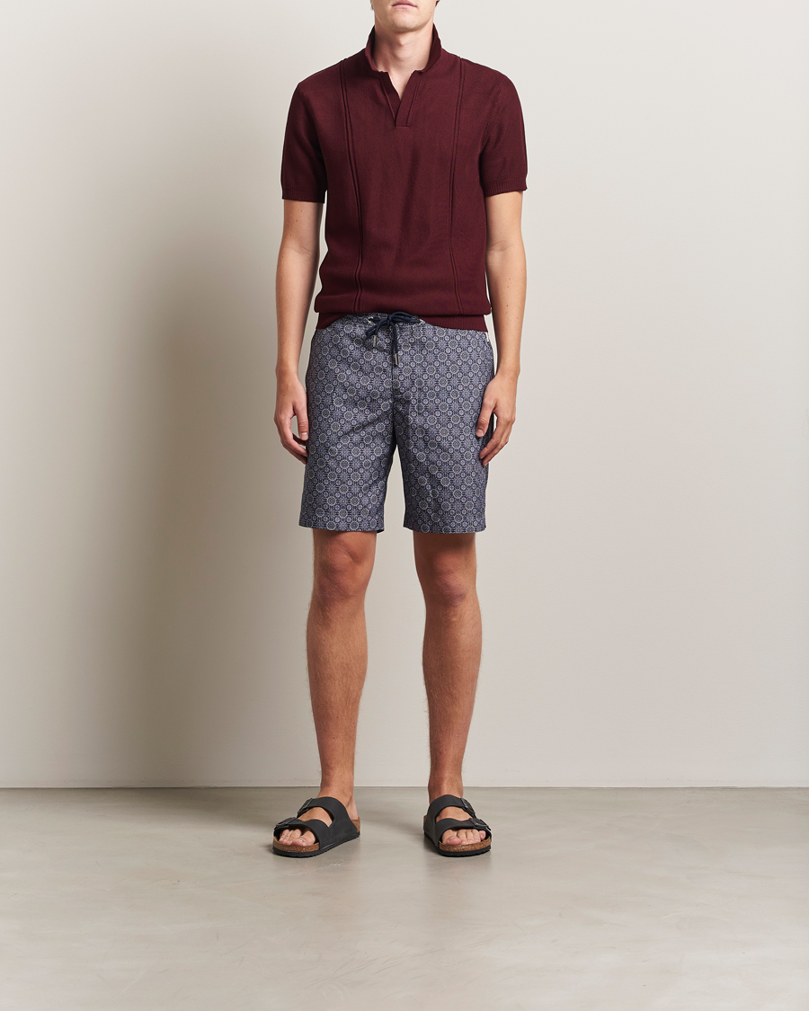 Men | Polo Shirts | Orlebar Brown | Horton Pique Texture Polo Damson