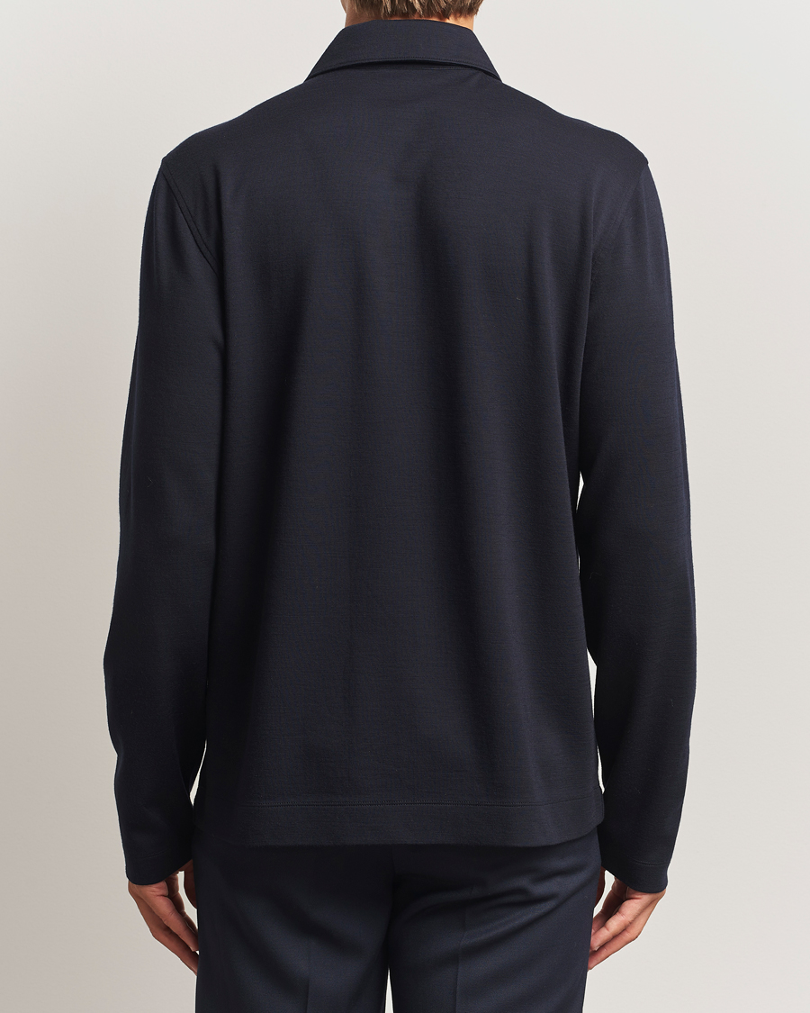 Men | Sweaters & Knitwear | Orlebar Brown | Ben Merino Polo Night Iris