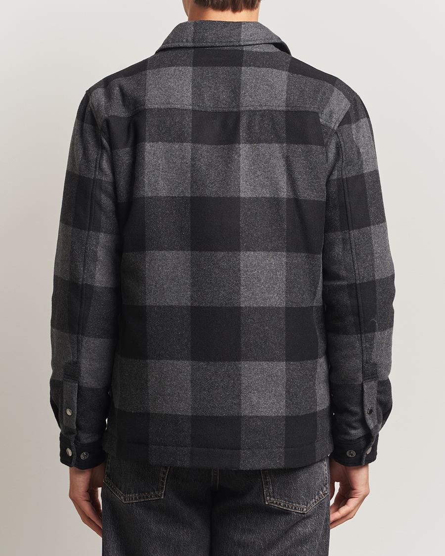 Woolrich Alaskan Melton Wool Shirt Jacket Charcoal Buffalo at
