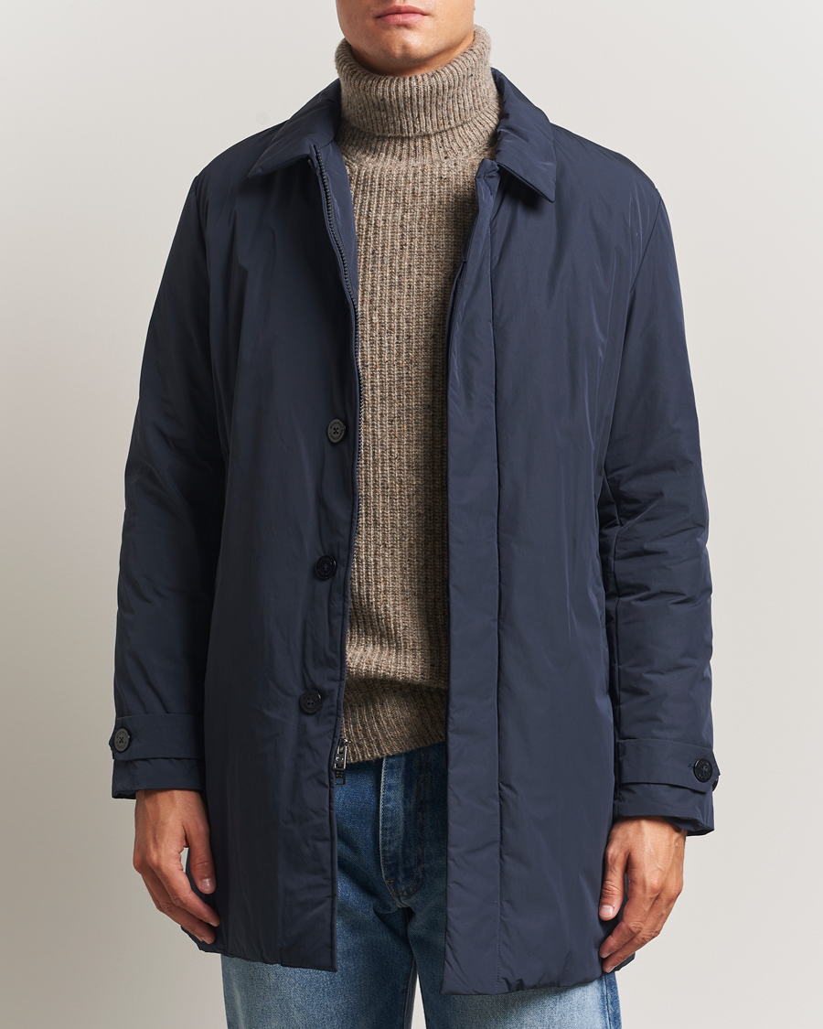 A.P.C. Wool Mac Coat Navy at CareOfCarl.com