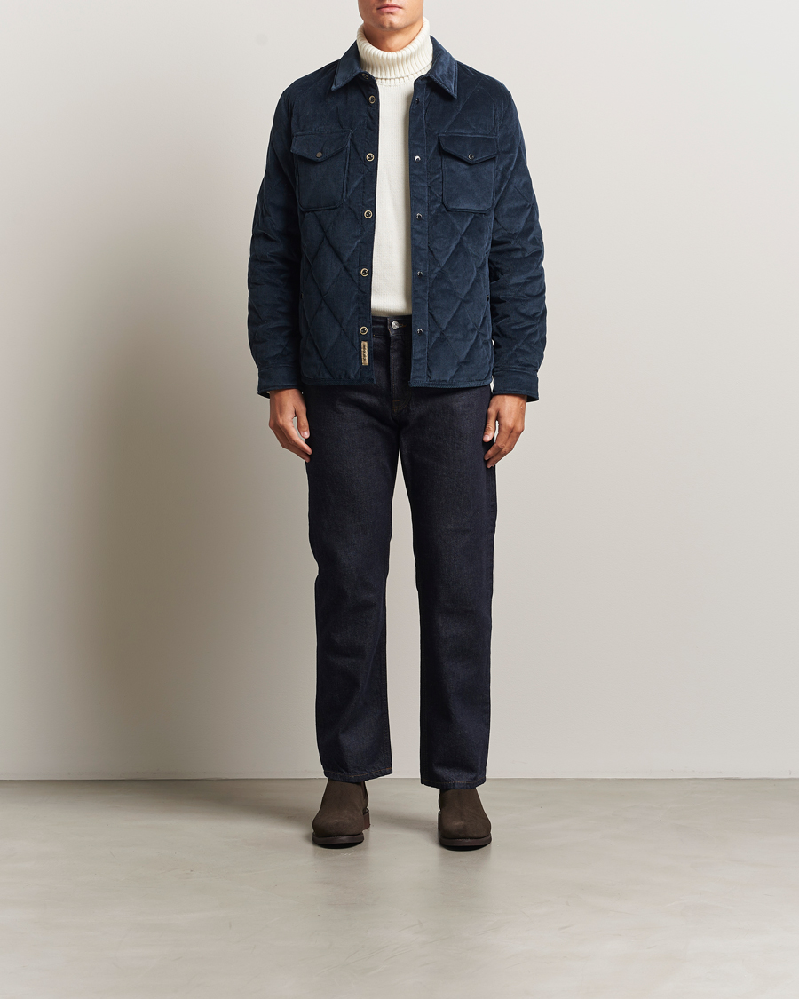 Woolrich Corduroy Alaskan Shirt Jacket Melton Blue at
