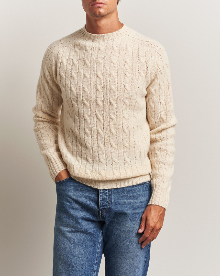 Sunflower Aske Boucle Sweater Off White at CareOfCarl.com