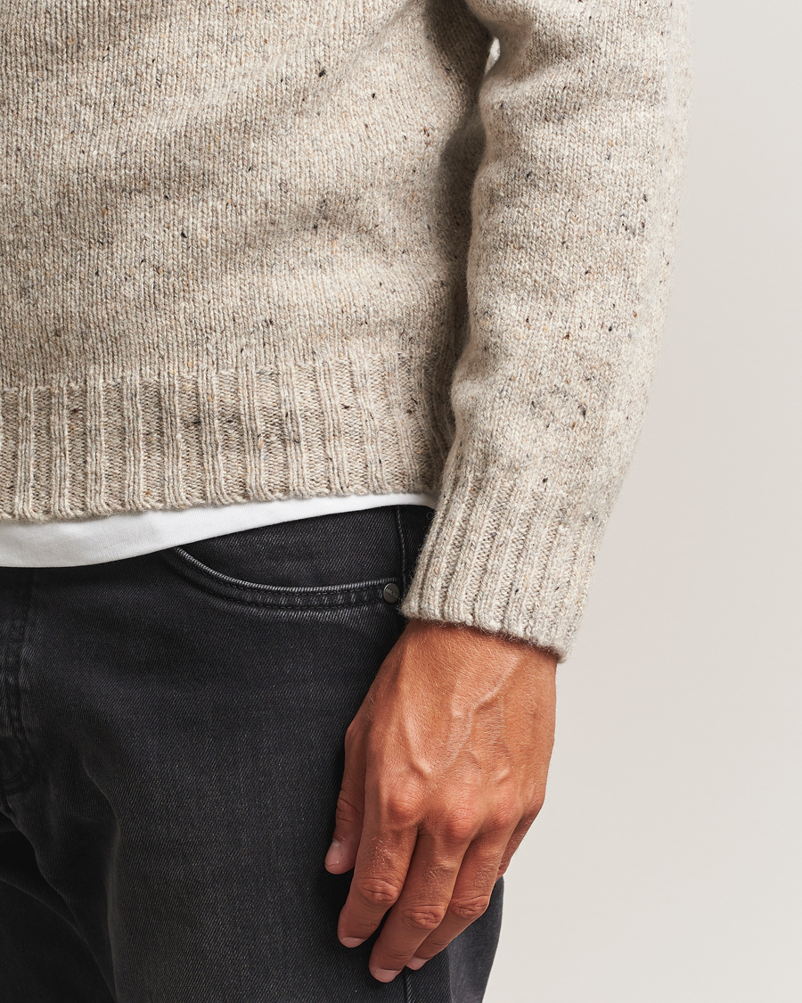 Men | Sweaters & Knitwear | Harley Of Scotland | Donegal Wool Crewneck Mull