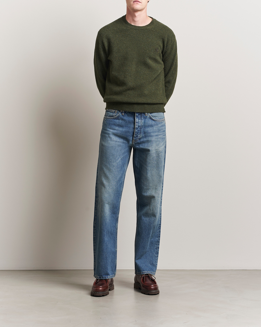 Men | Sweaters & Knitwear | Baracuta | Shetland Virgin Wool Crew Neck Beech
