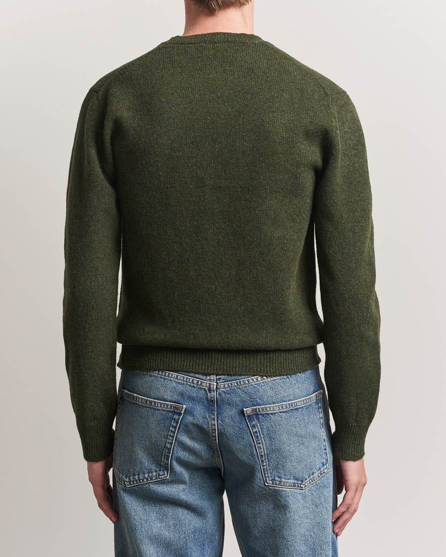 Men | Sweaters & Knitwear | Baracuta | Shetland Virgin Wool Crew Neck Beech