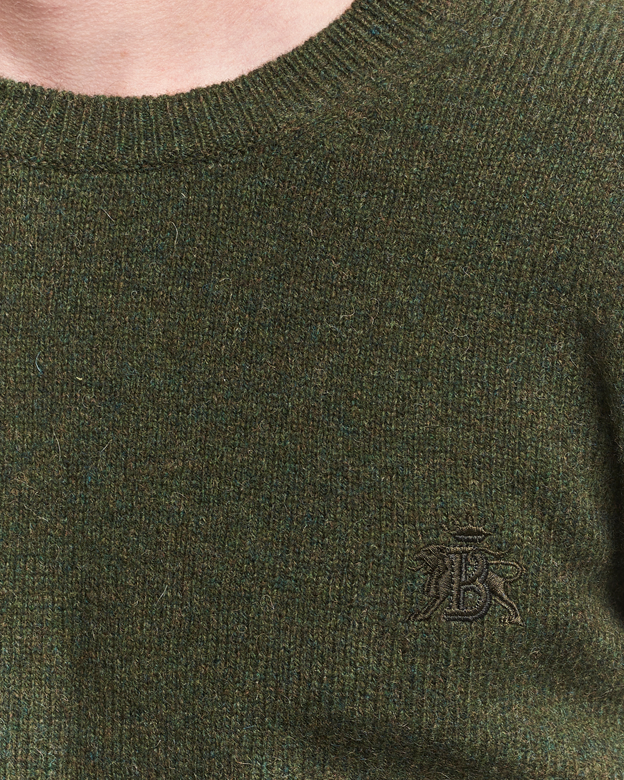 Men | Sweaters & Knitwear | Baracuta | Shetland Virgin Wool Crew Neck Beech