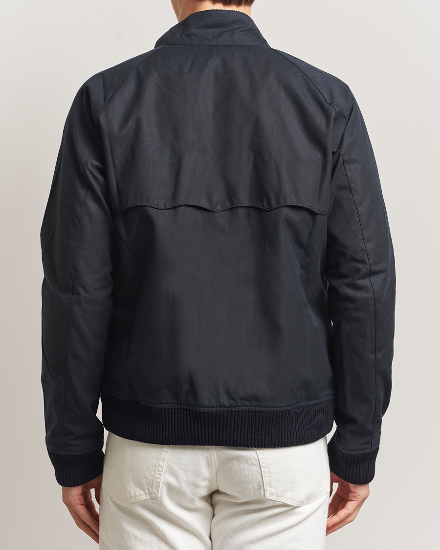 Baracuta Barbour x Baracuta Porton Waxed Jacket Navy at CareOfCarl.com