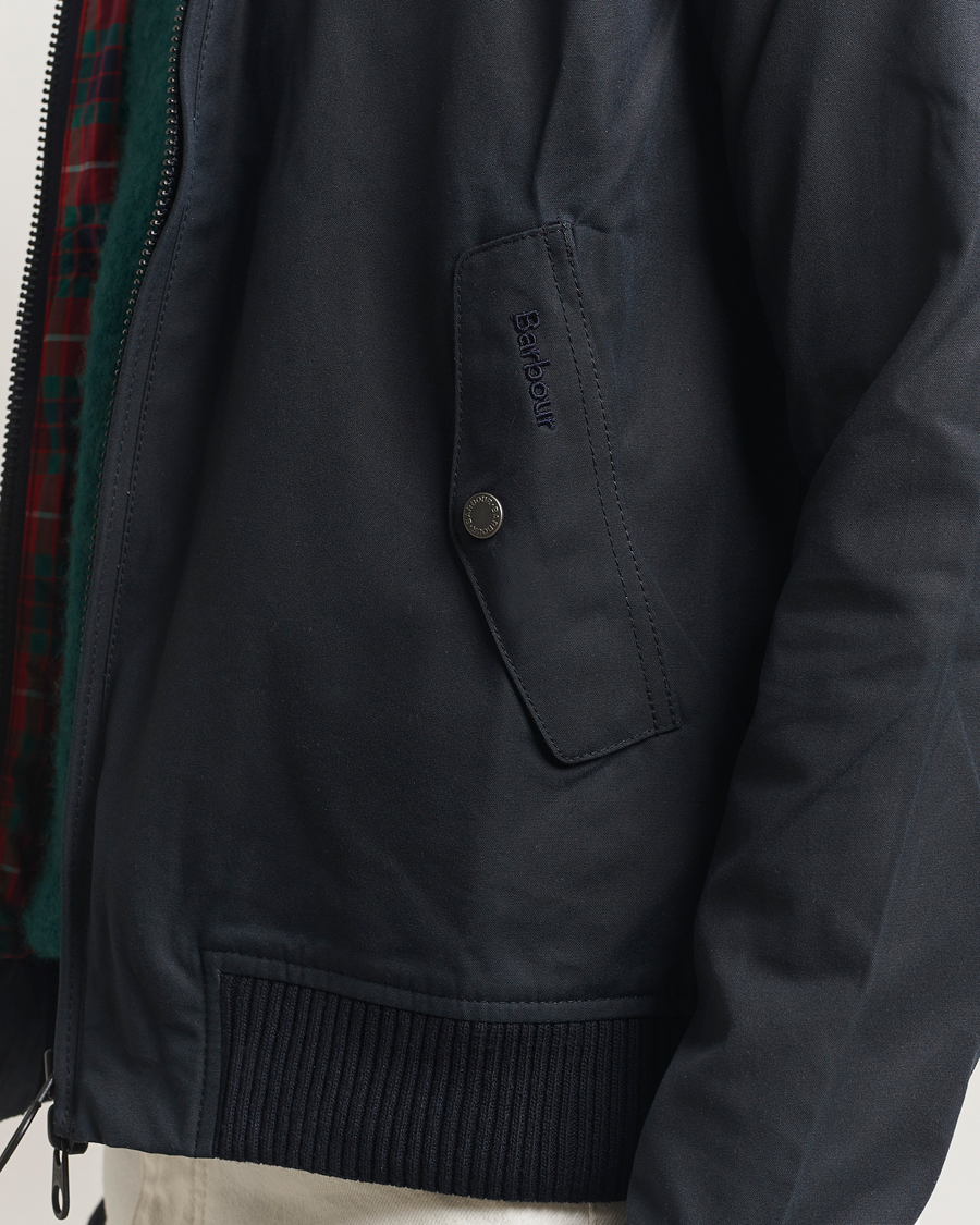 Baracuta Barbour x Baracuta Porton Waxed Jacket Navy at CareOfCarl.com