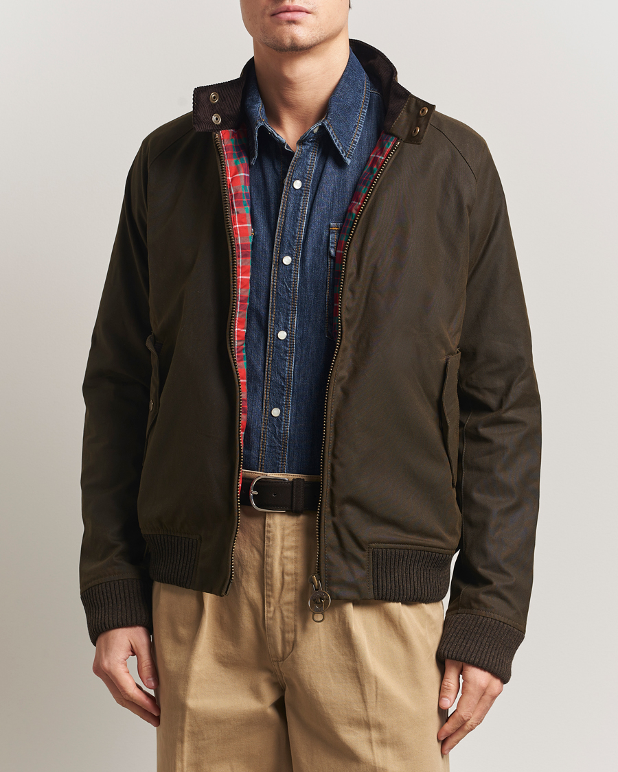 Baracuta Barbour x Baracuta Porton Waxed Jacket Olive at