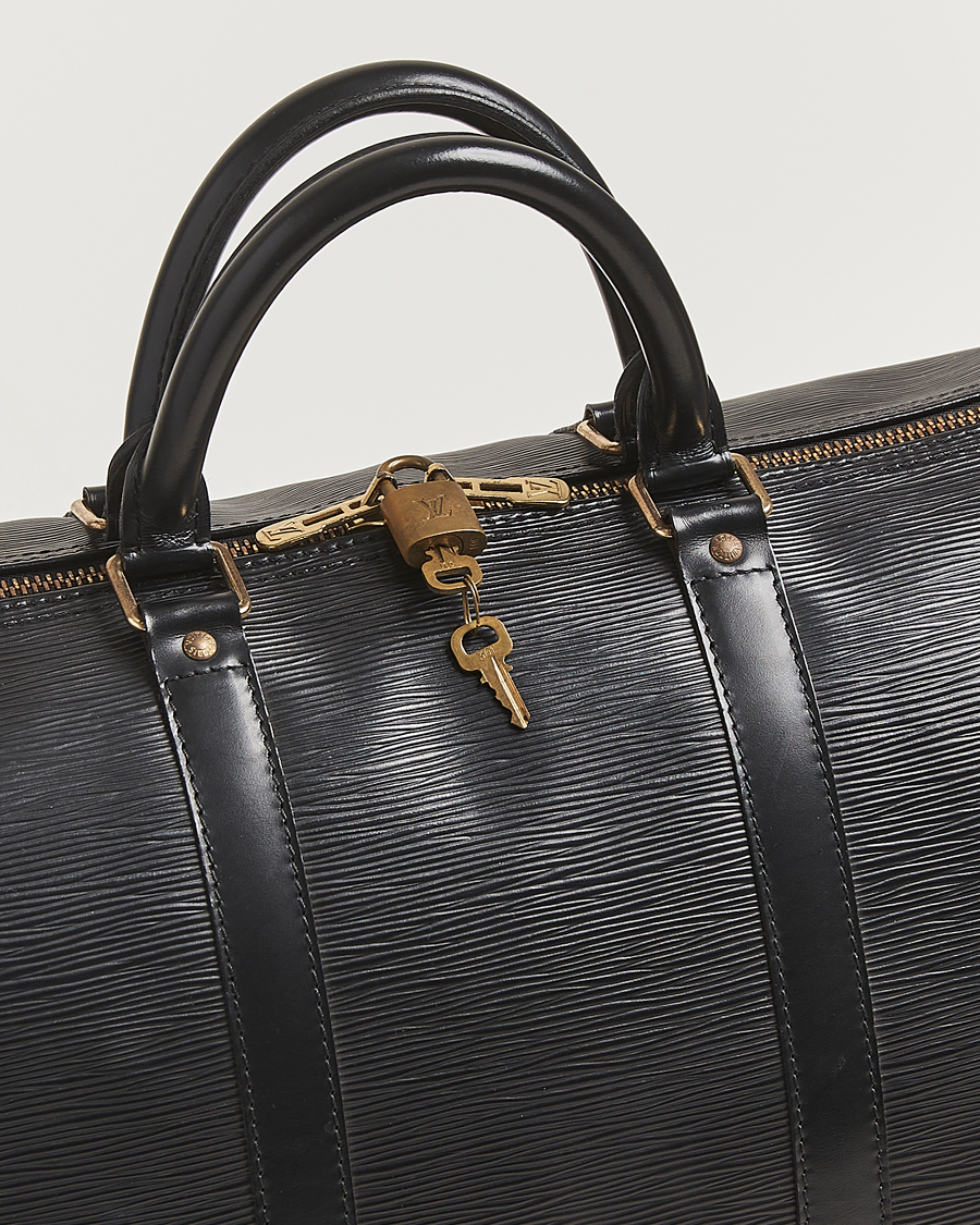 Men | Louis Vuitton Pre-Owned Keepall 50 Epi Leather Black | Louis Vuitton Pre-Owned | Keepall 50 Epi Leather Black