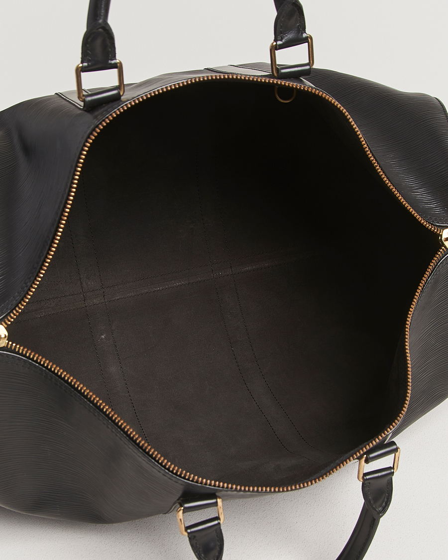 Men | Louis Vuitton Pre-Owned Keepall 50 Epi Leather Black | Louis Vuitton Pre-Owned | Keepall 50 Epi Leather Black