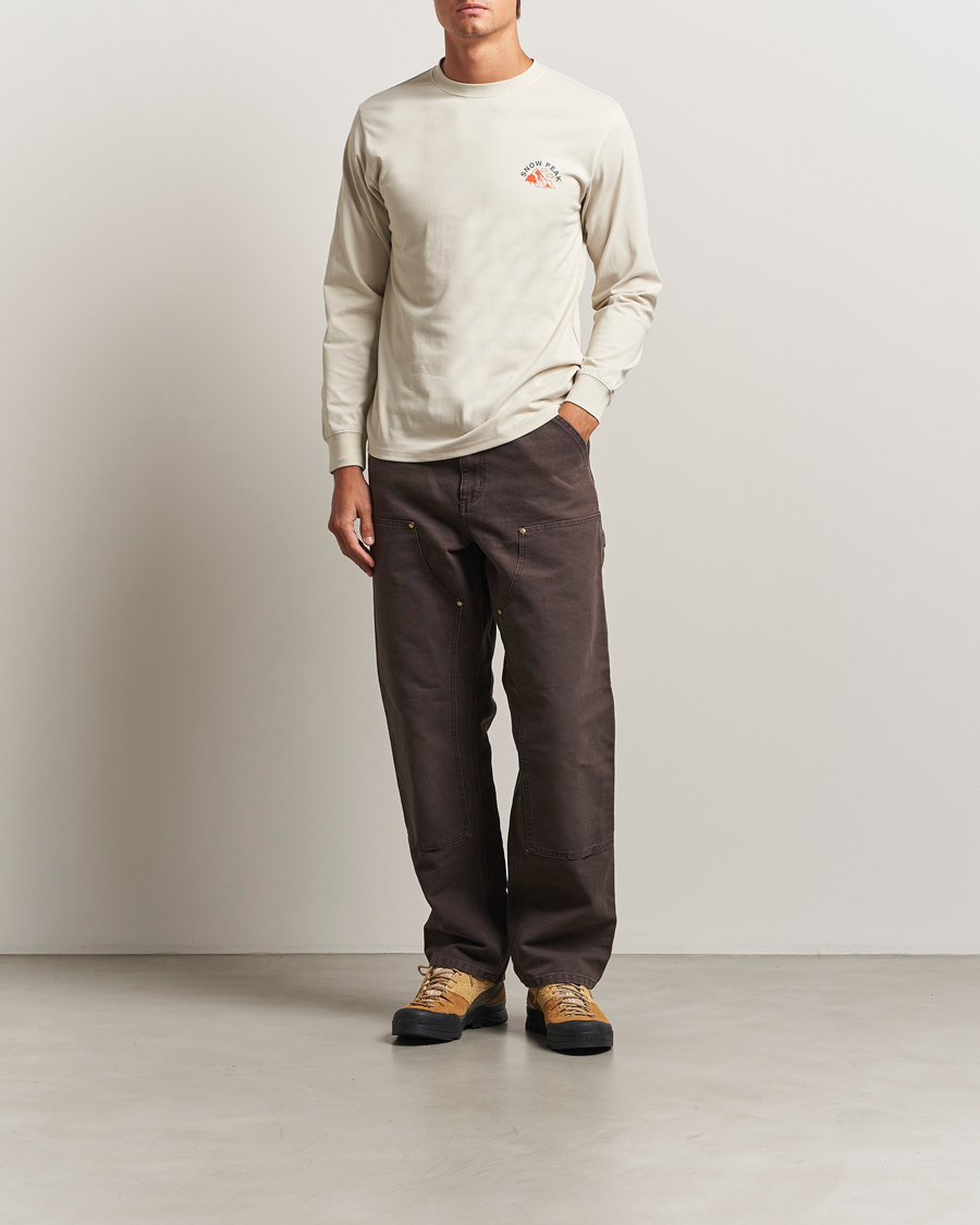 Men | T-Shirts | Snow Peak | Graphic Long Sleeve T-Shirt Ivory