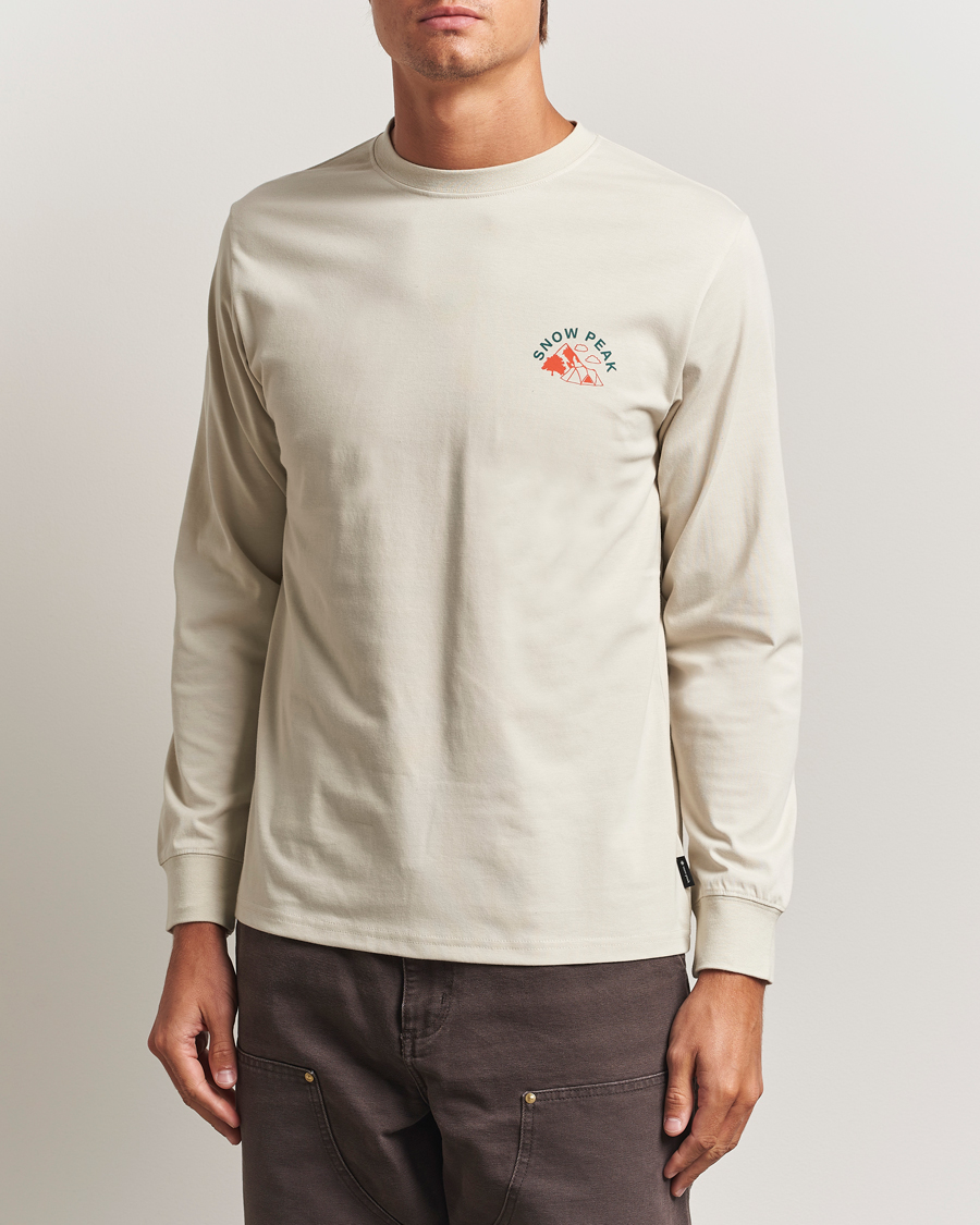 Men | T-Shirts | Snow Peak | Graphic Long Sleeve T-Shirt Ivory