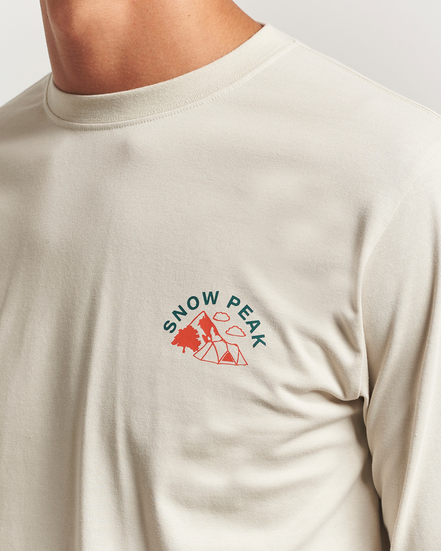Men | T-Shirts | Snow Peak | Graphic Long Sleeve T-Shirt Ivory