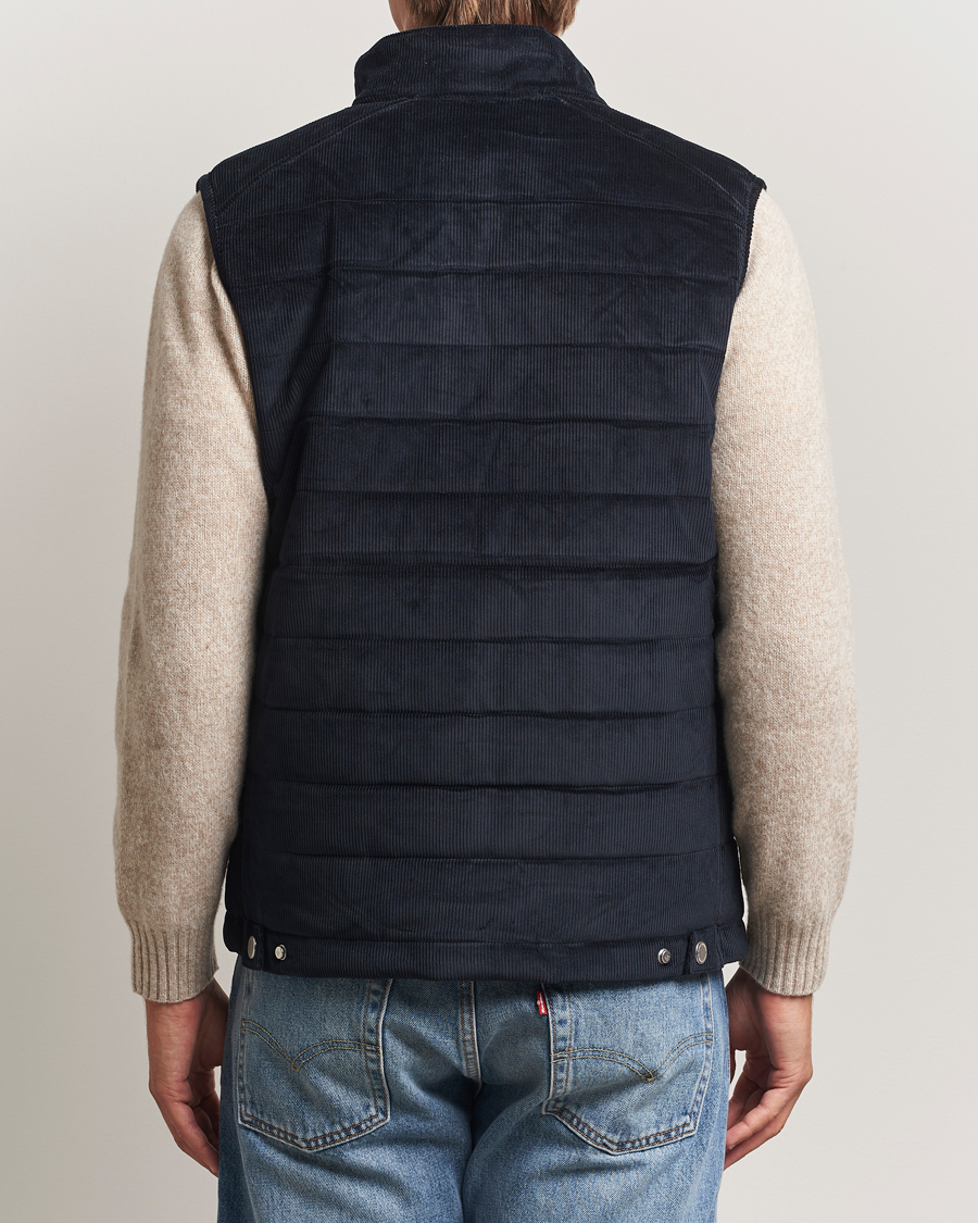 Men | Coats & Jackets | Morris | Ted Quilted Cord Vest Blue