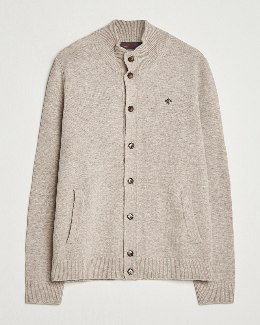 Men | Sweaters & Knitwear | Morris | Hertford Button Cardigan Khaki