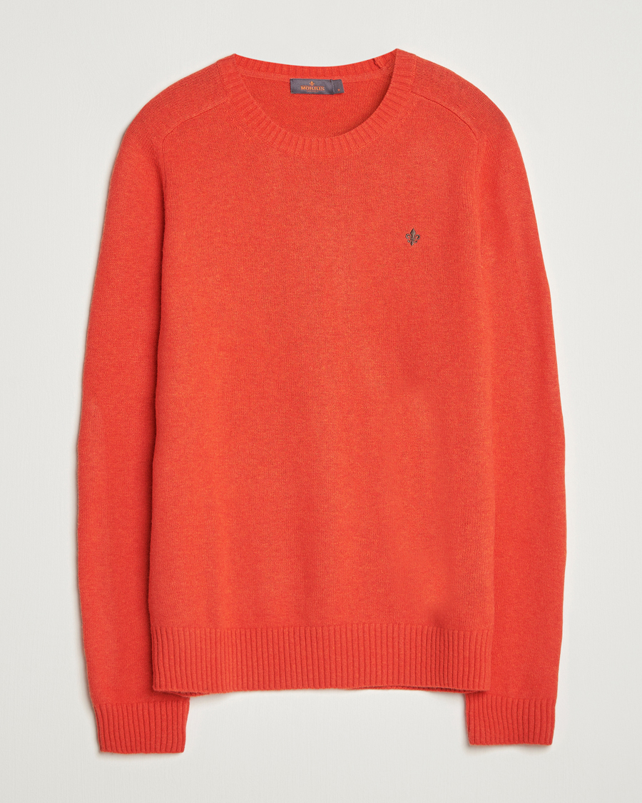 Men | Sweaters & Knitwear | Morris | Hertford Lambswool Merino Crew Neck Red