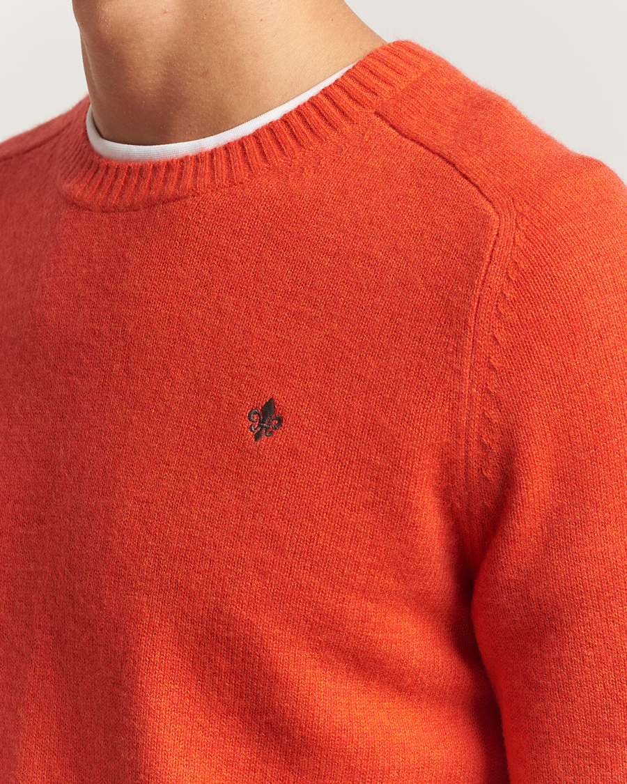 Men | Sweaters & Knitwear | Morris | Hertford Lambswool Merino Crew Neck Red