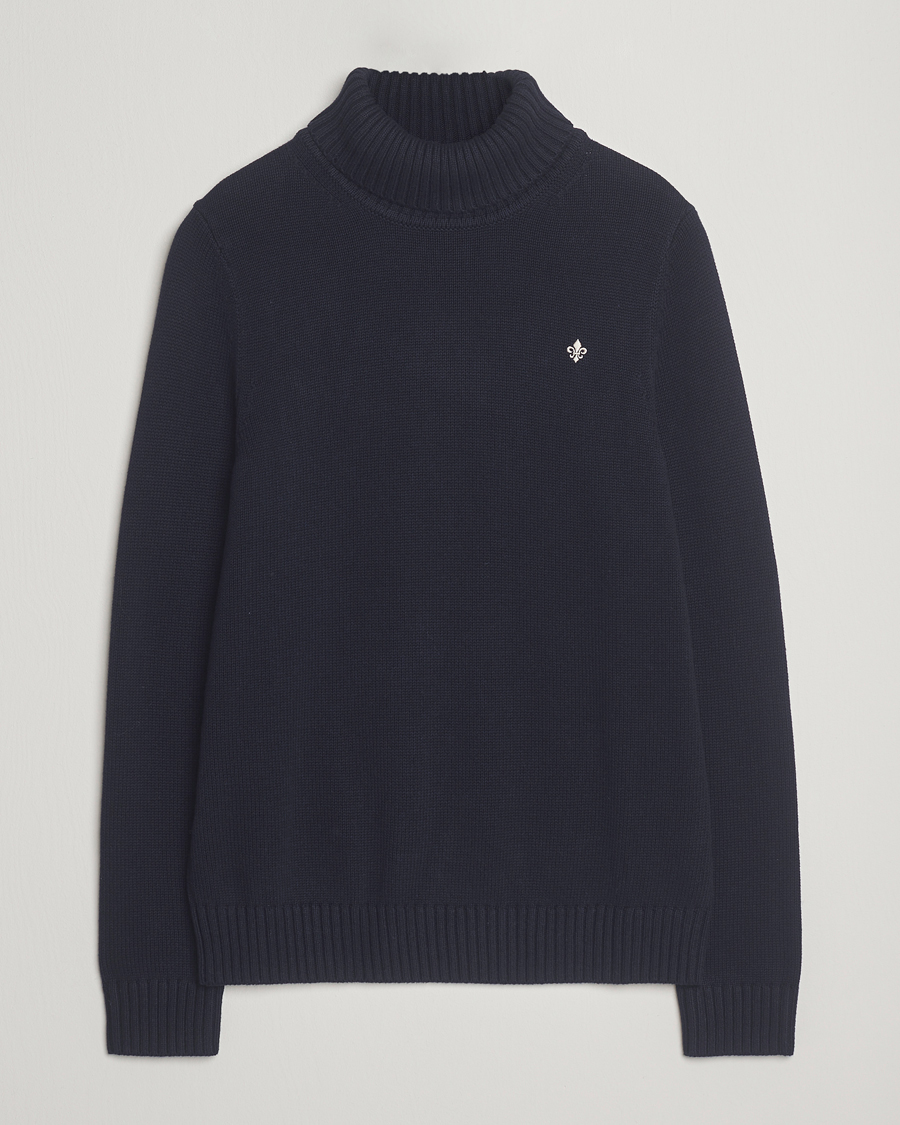Men | Sweaters & Knitwear | Morris | Howard Roller Neck Navy