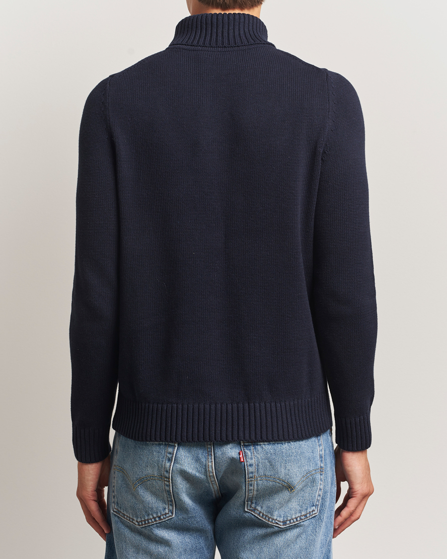 Men | Sweaters & Knitwear | Morris | Howard Roller Neck Navy