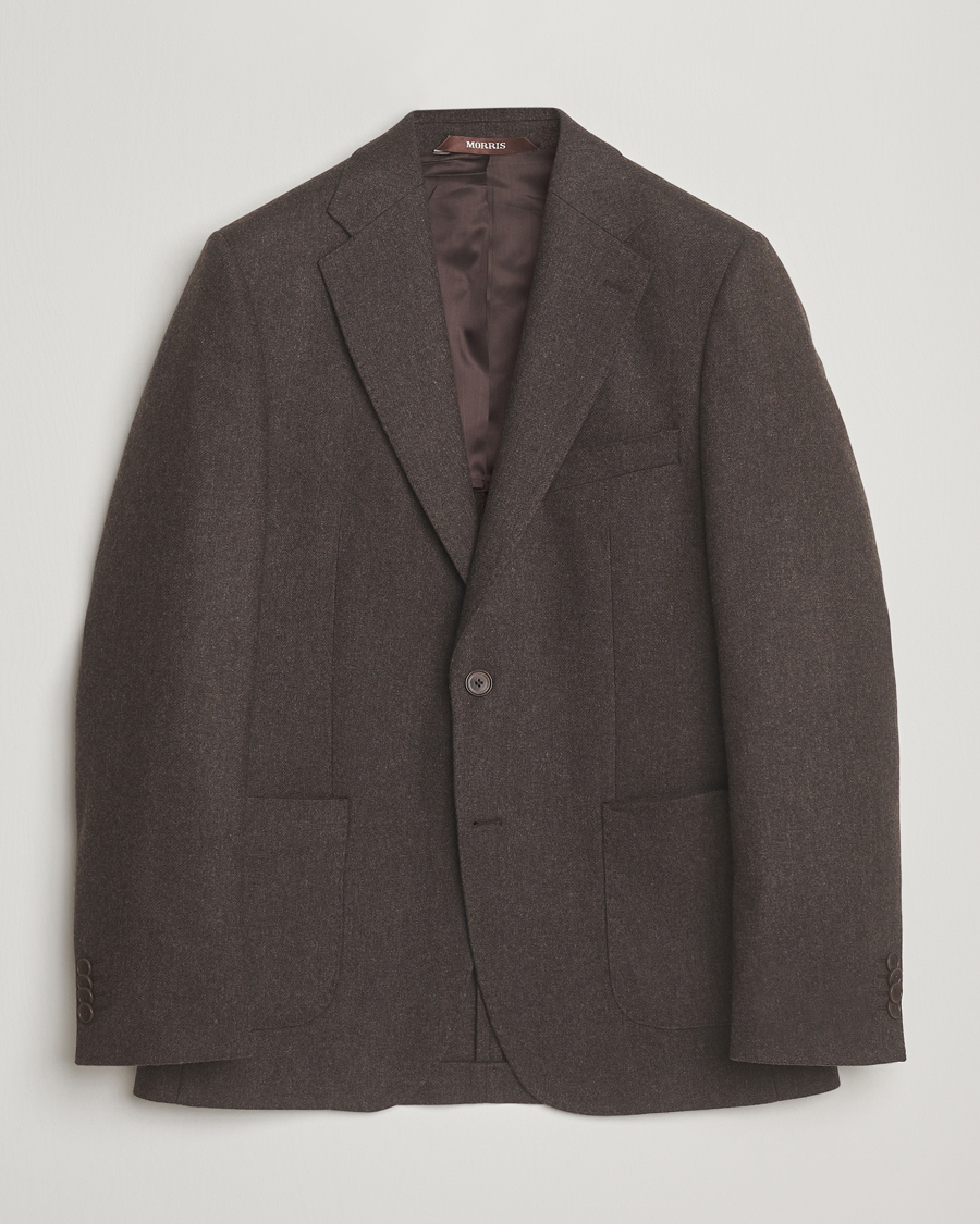Men | Blazers | Morris | Flannel Wool Blazer Brown