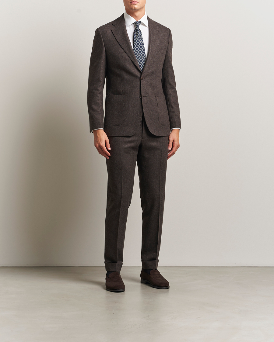 Men | Blazers | Morris | Flannel Wool Blazer Brown