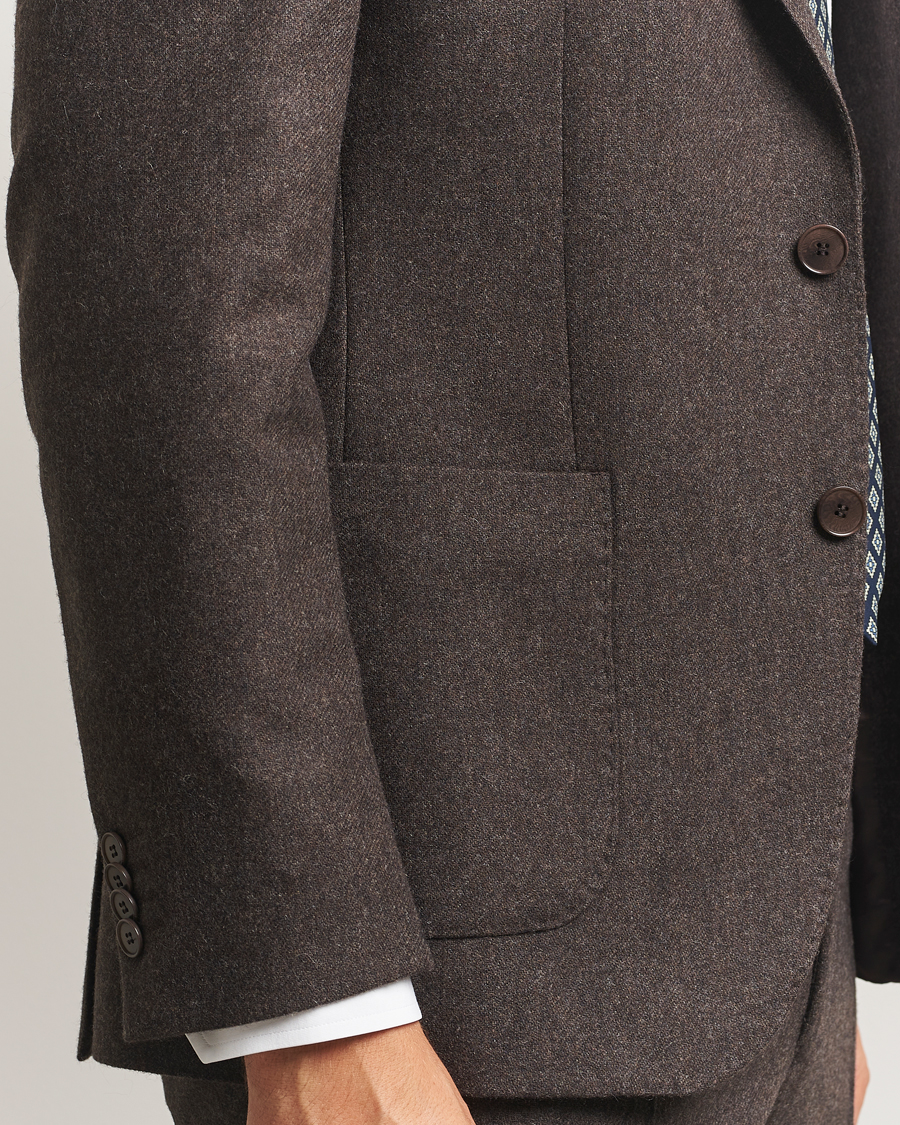 Men | Blazers | Morris | Flannel Wool Blazer Brown