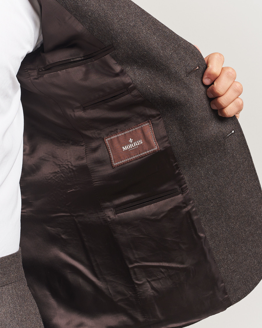 Men | Blazers | Morris | Flannel Wool Blazer Brown