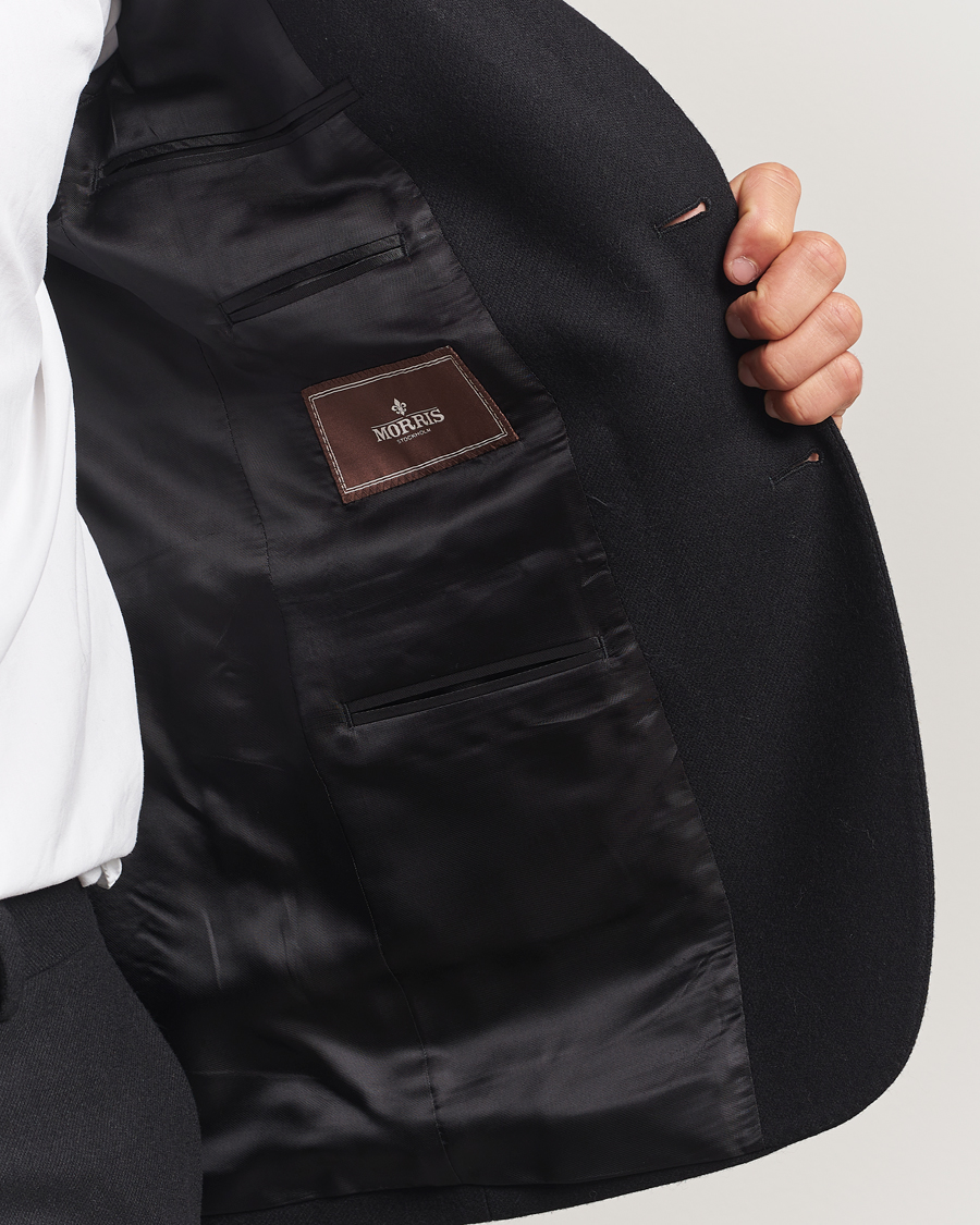 Men | Blazers | Morris | Flannel Wool Blazer Black