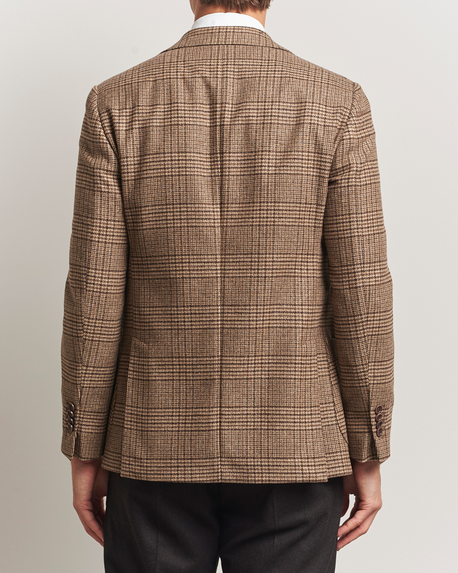 Men | Blazers | Morris | Wool Silk Houndstooth Blazer Brown