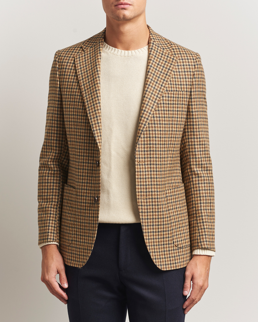 Men | Blazers | Morris | Wool Sport Check Jacket Brown