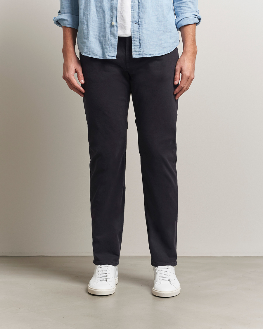 Men | Trousers | Morris | James Brushed 5-Pocket Pants Blue