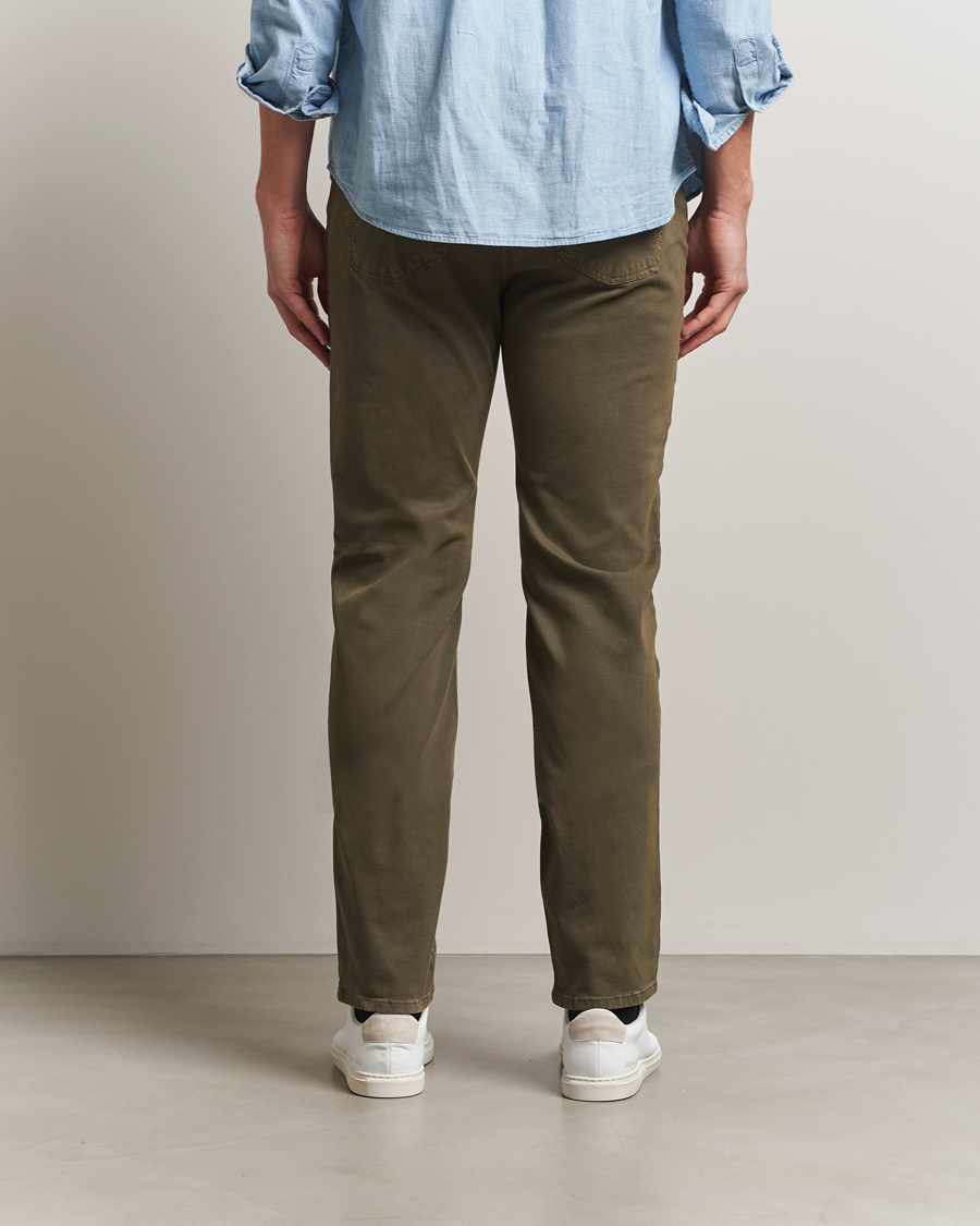 Men | Trousers | Morris | James Brushed 5-Pocket Pants Olive