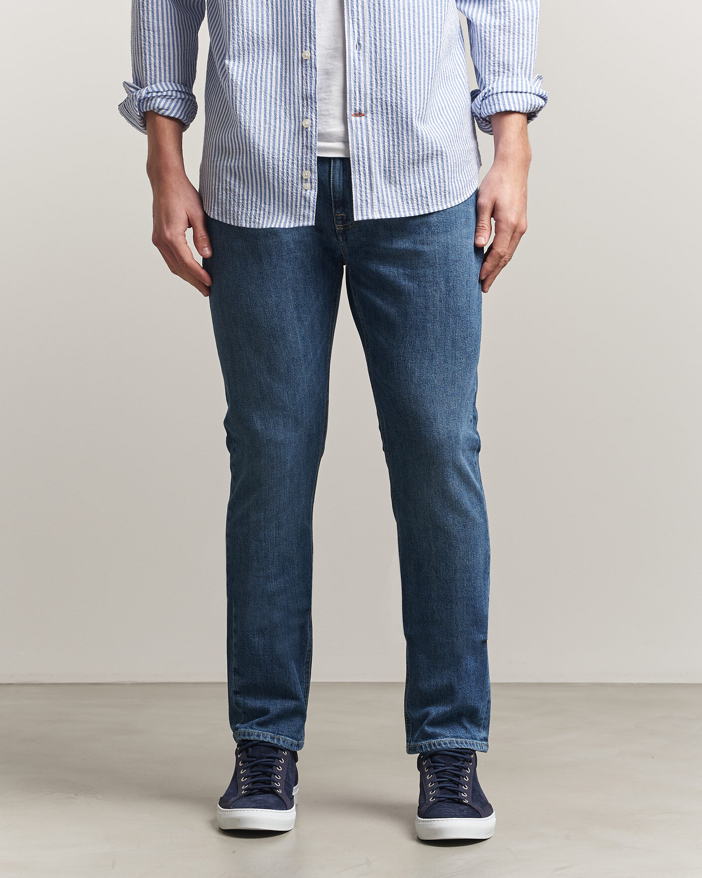 Men | Trousers | Morris | Steve Stretch Jeans One Year Wash