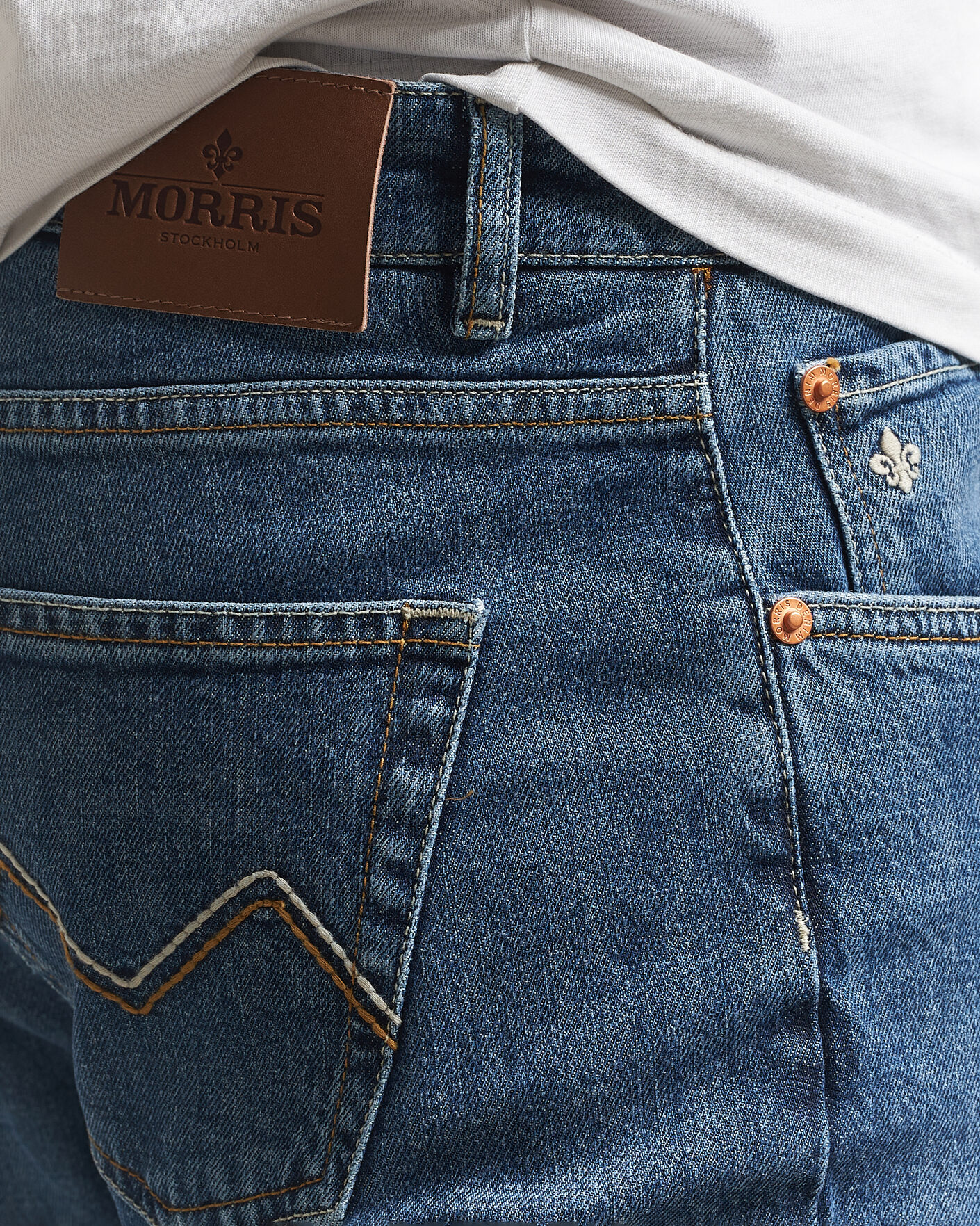 Men | Trousers | Morris | Steve Stretch Jeans One Year Wash
