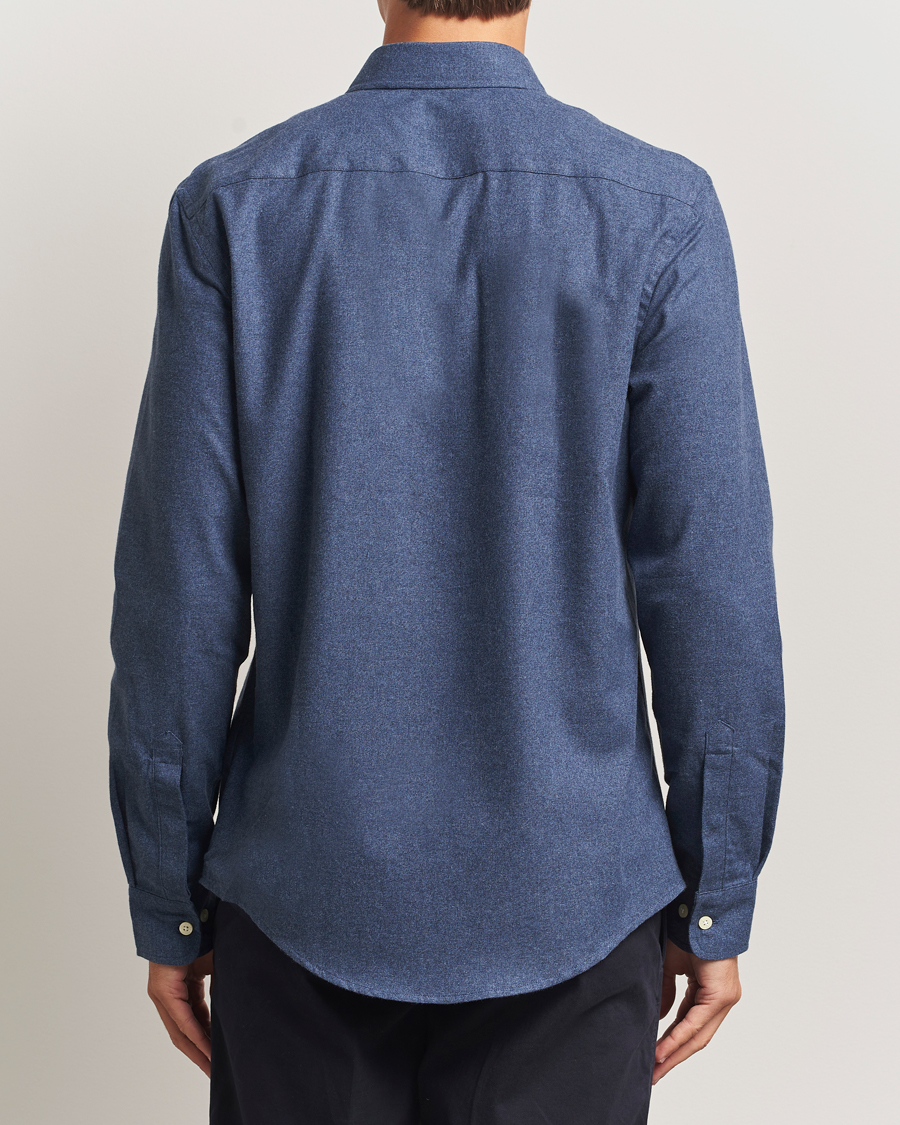 Men | Shirts | Morris | Watts Flannel Shirt Navy