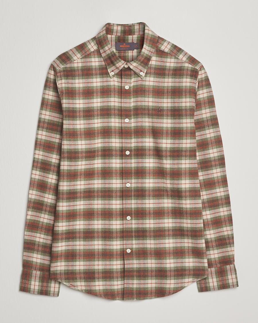 Men | Shirts | Morris | Flannel Check Shirt Olive