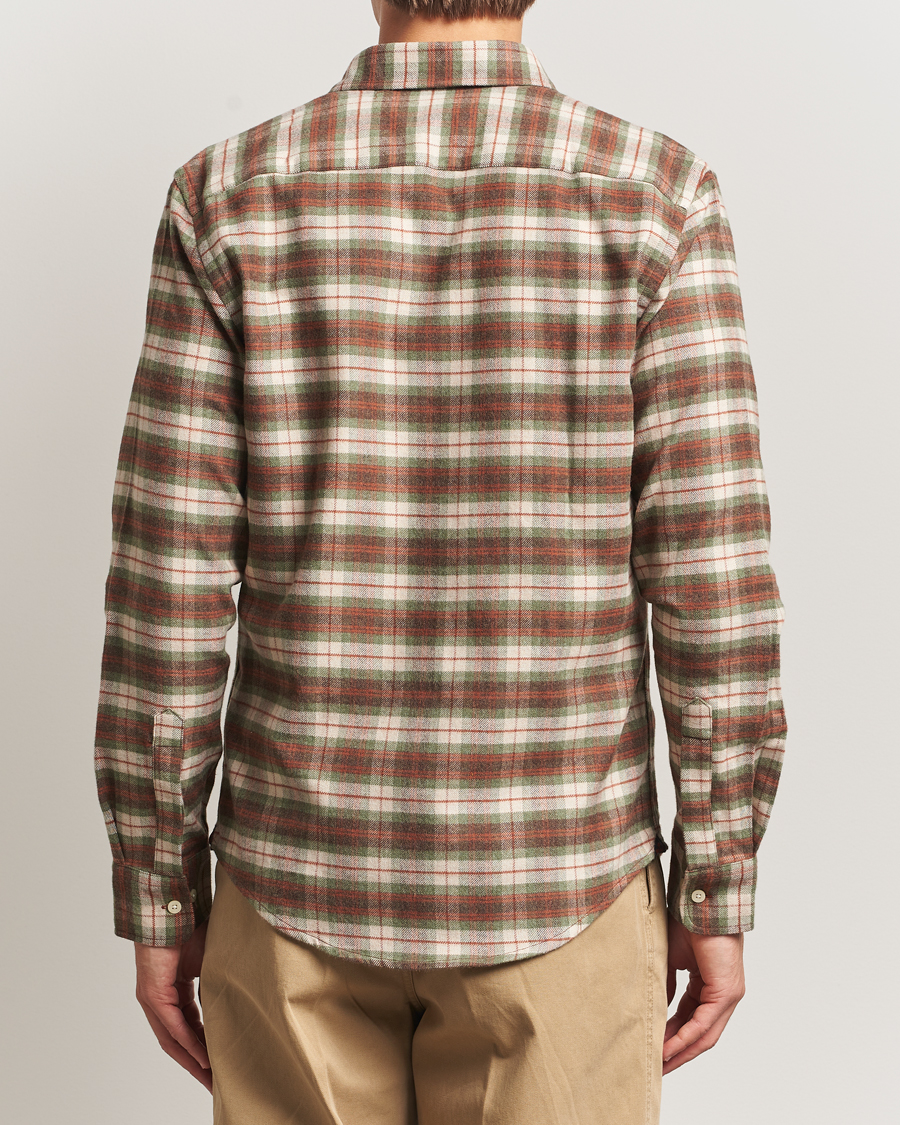 Men | Shirts | Morris | Flannel Check Shirt Olive