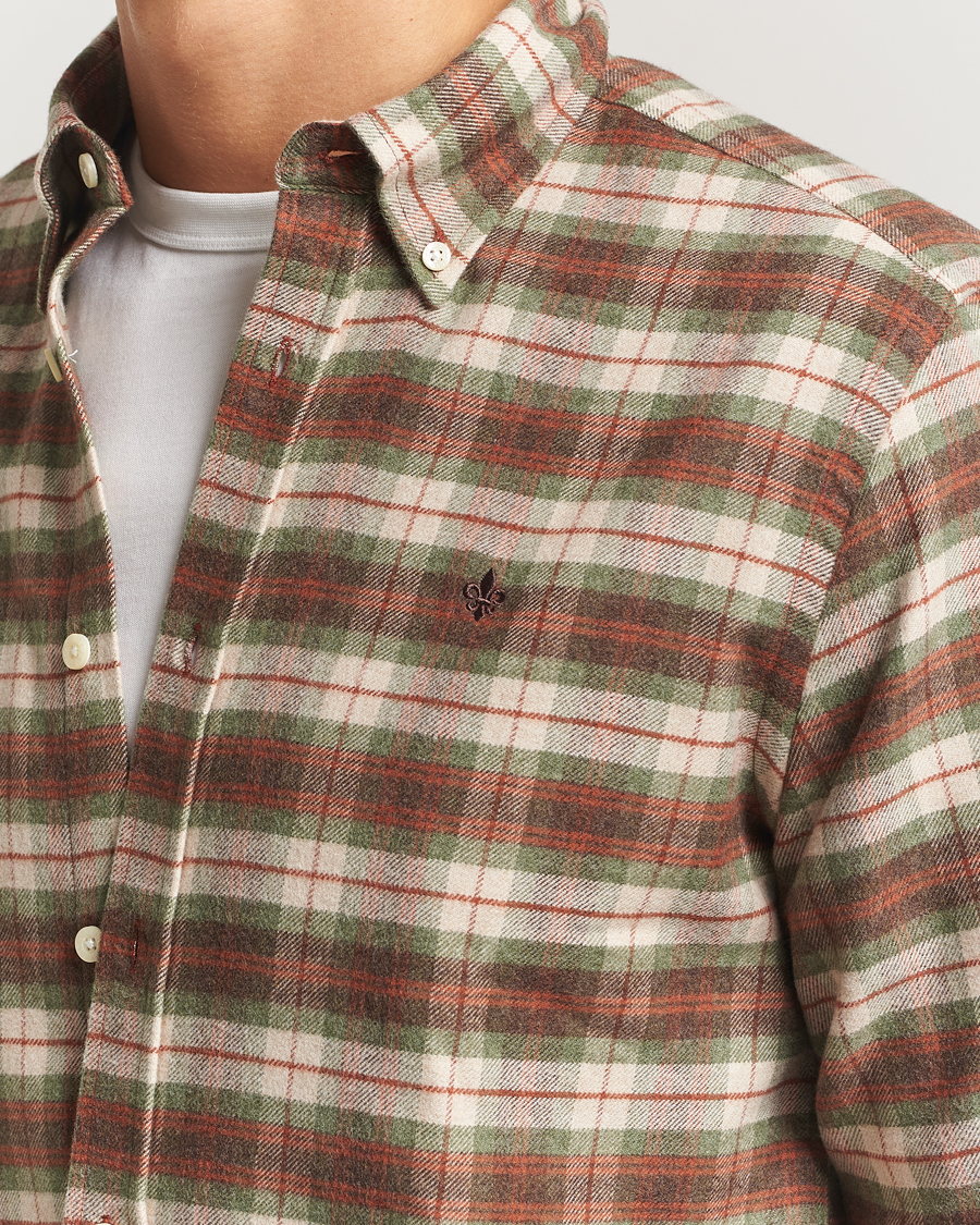 Men | Shirts | Morris | Flannel Check Shirt Olive