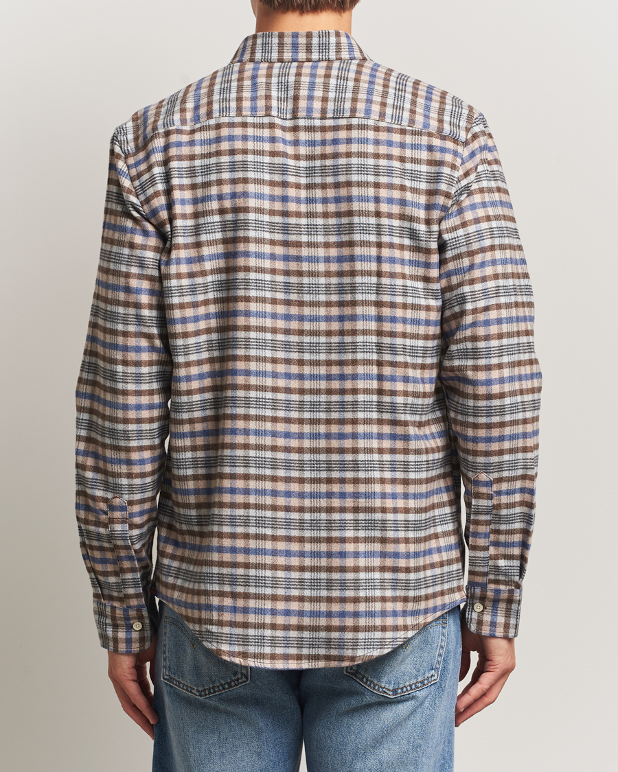 Men | Shirts | Morris | Flannel Check Shirt Brown