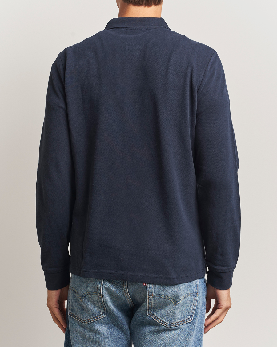 Men | Sweaters & Knitwear | Morris | Camden Long Sleeve Polo Shirt Navy