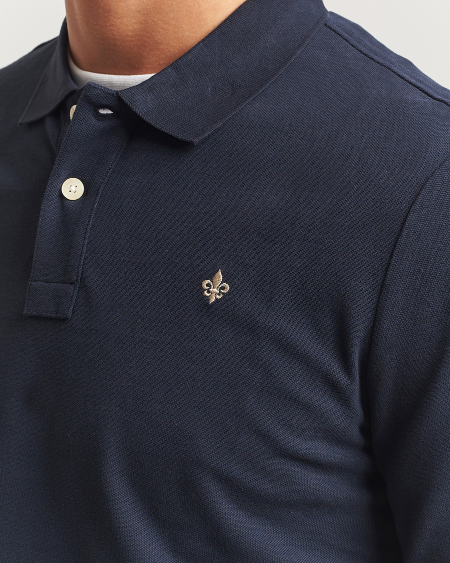 Men | Sweaters & Knitwear | Morris | Camden Long Sleeve Polo Shirt Navy