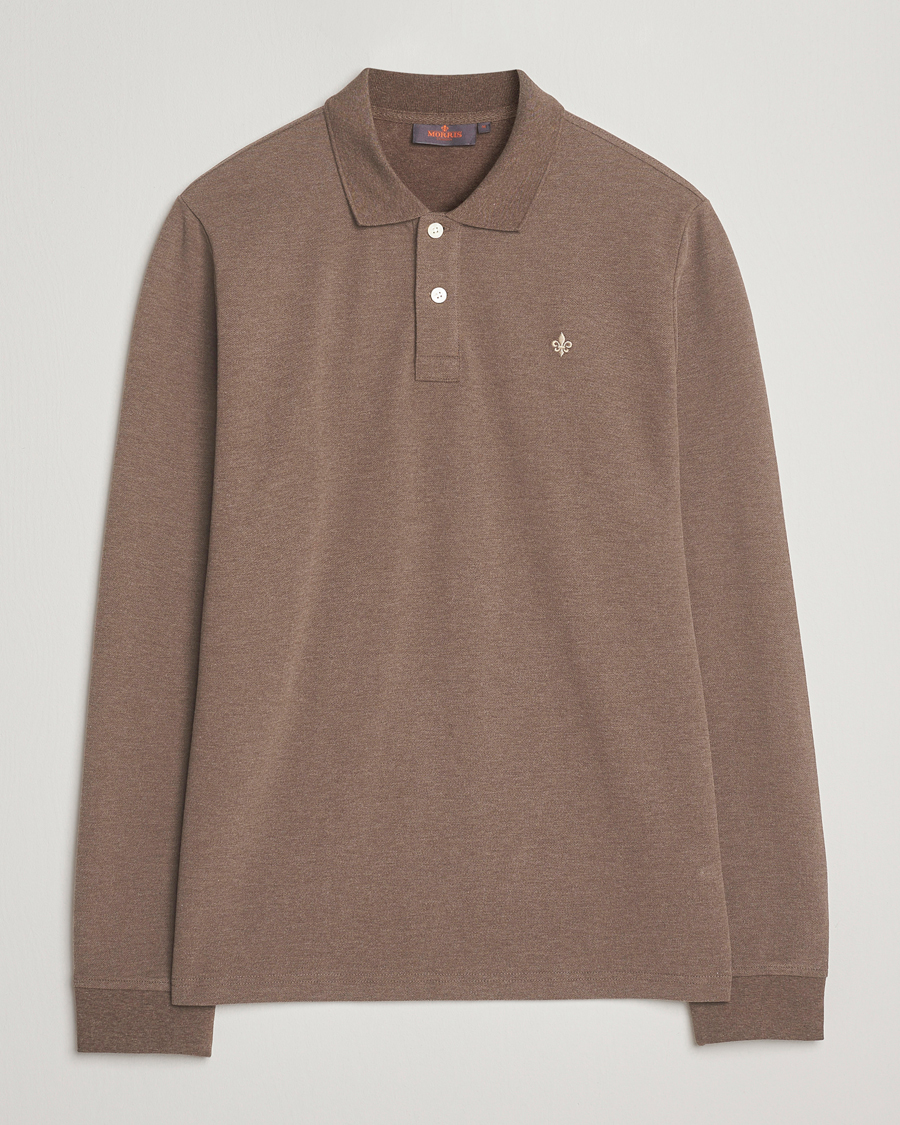 Men | Sweaters & Knitwear | Morris | Camden Long Sleeve Polo Brown